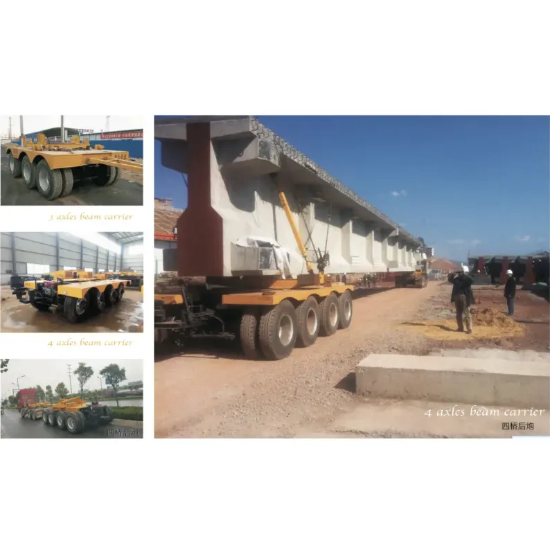 Semi di semifulmo piatto a 3,4 m a 3 assi